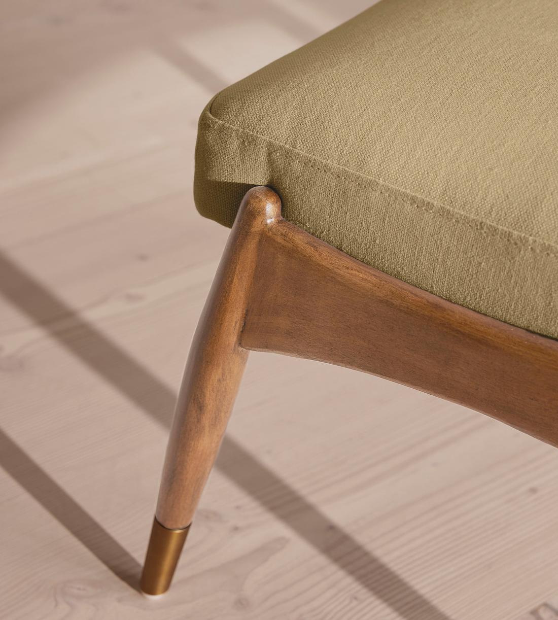 Theodore Oak Footstool - Linen - Wheat - US - Images - Image 3