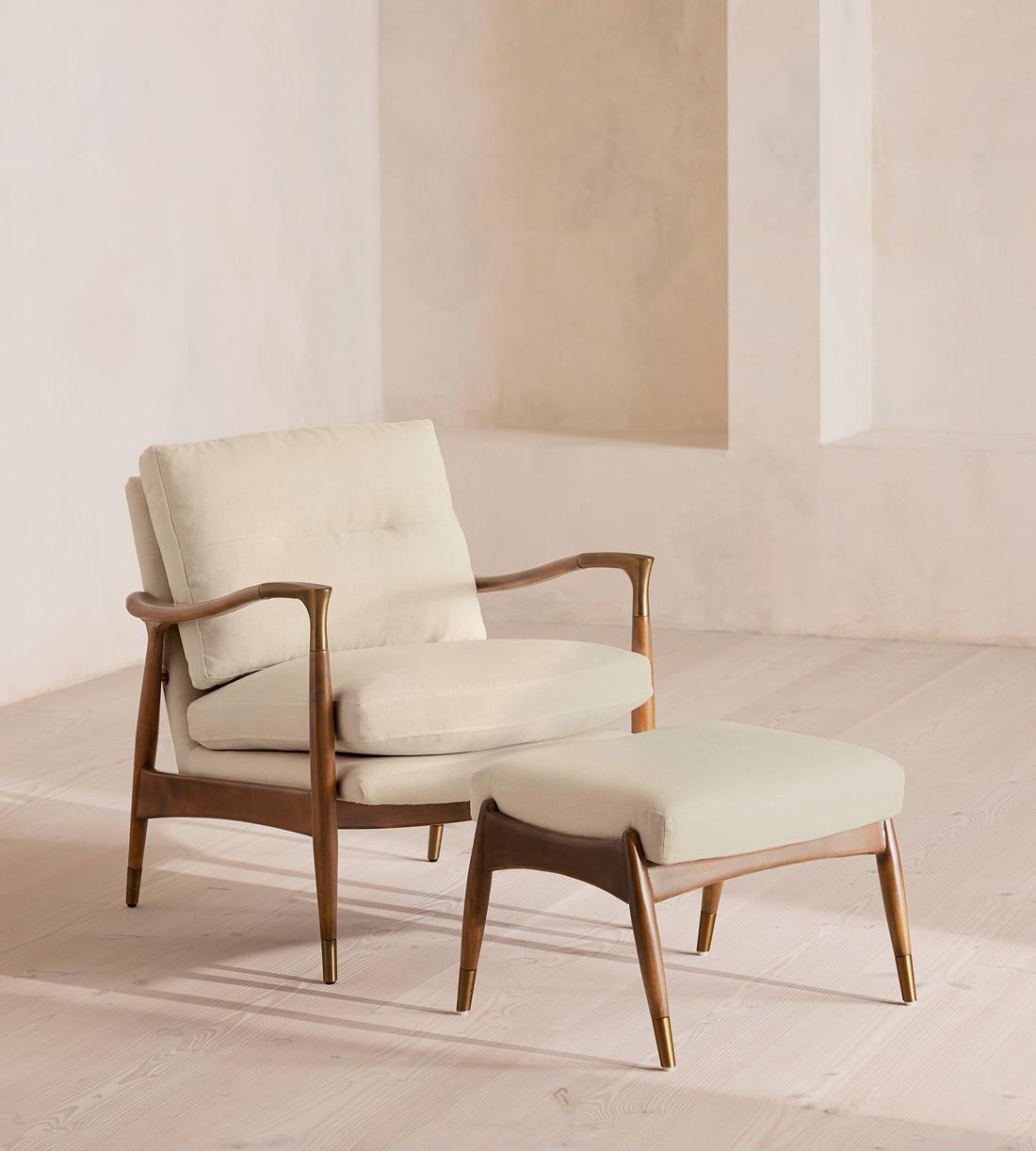 Theodore Oak Armchair - Linen - Bisque - Images - Image 5