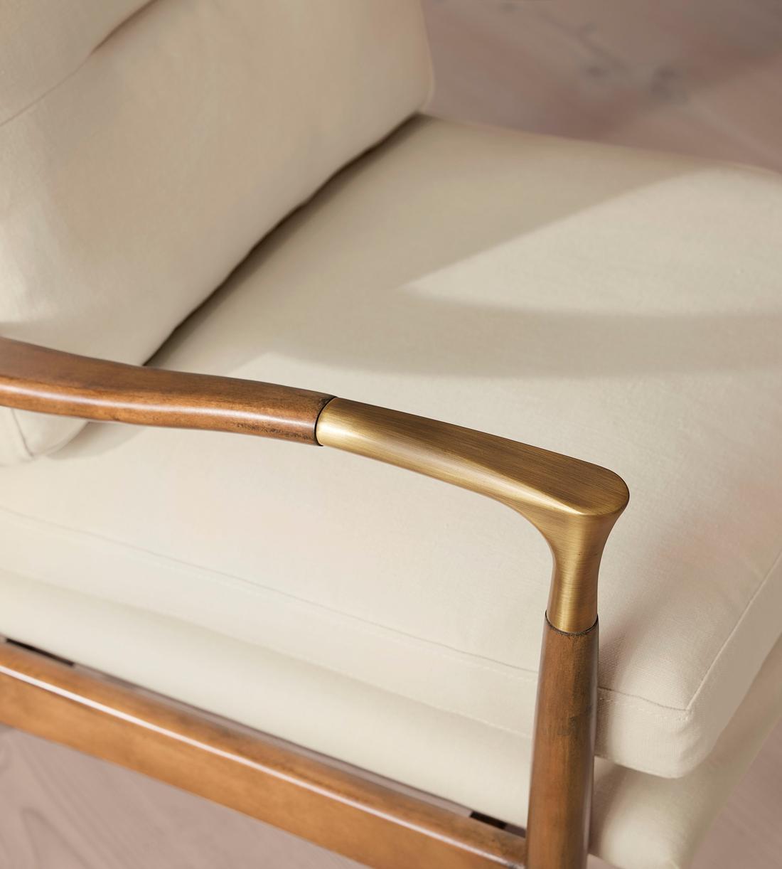 Theodore Oak Armchair - Linen - Bisque - Images - Image 7