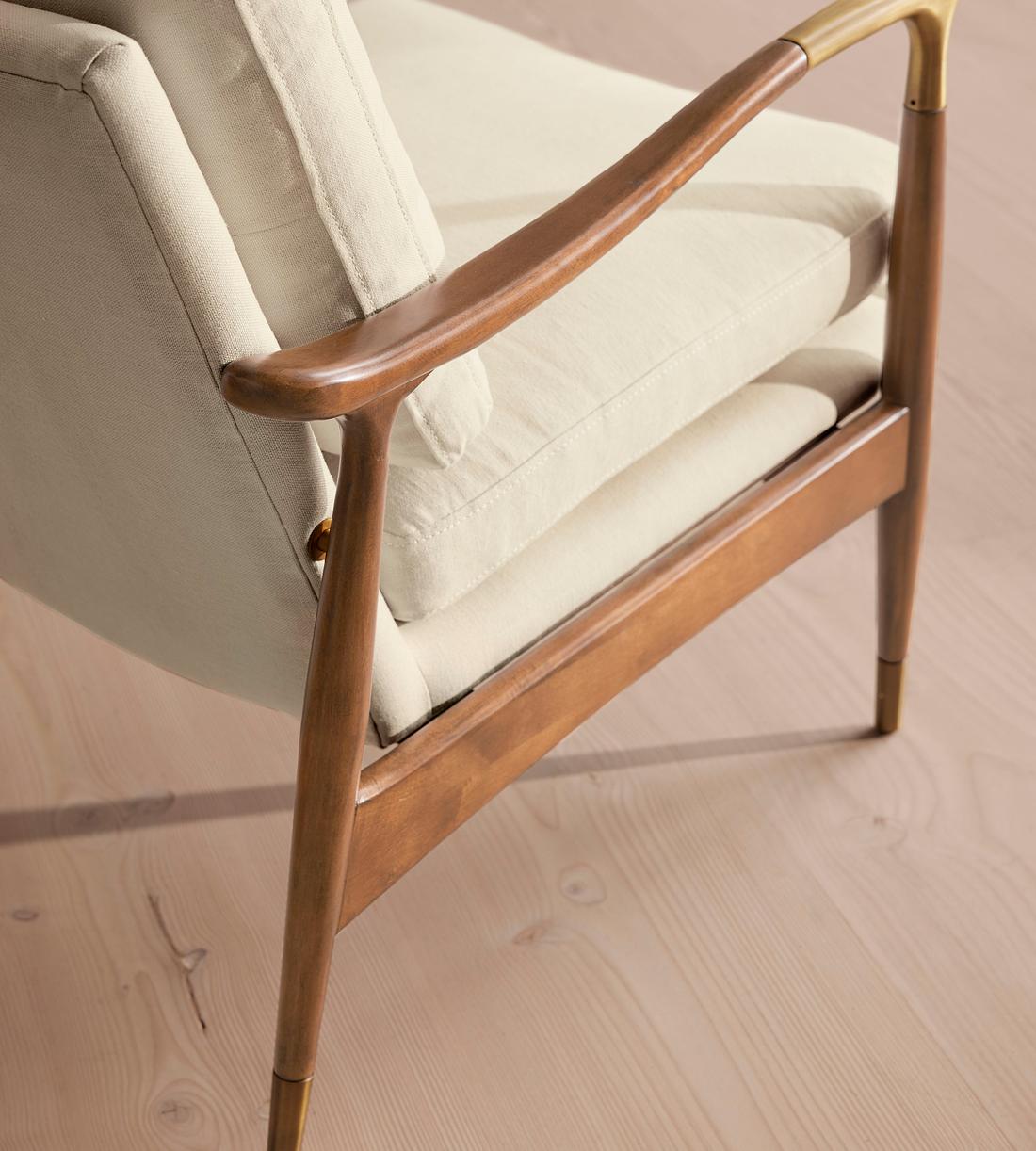 Theodore Oak Armchair - Linen - Bisque - Images - Image 8