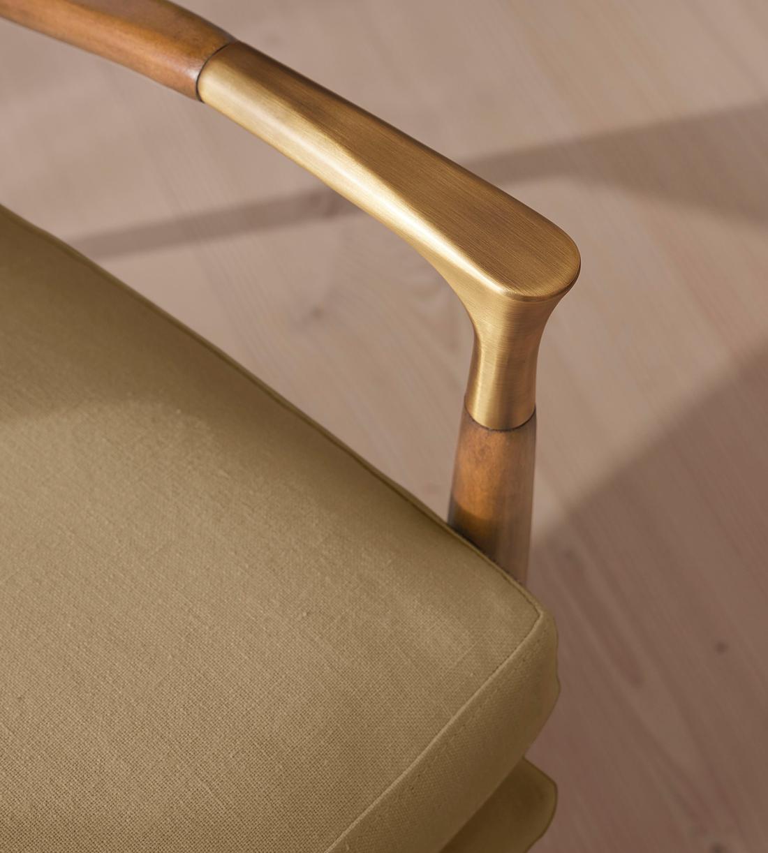 Theodore Oak Armchair - Linen - Wheat - Images - Image 6