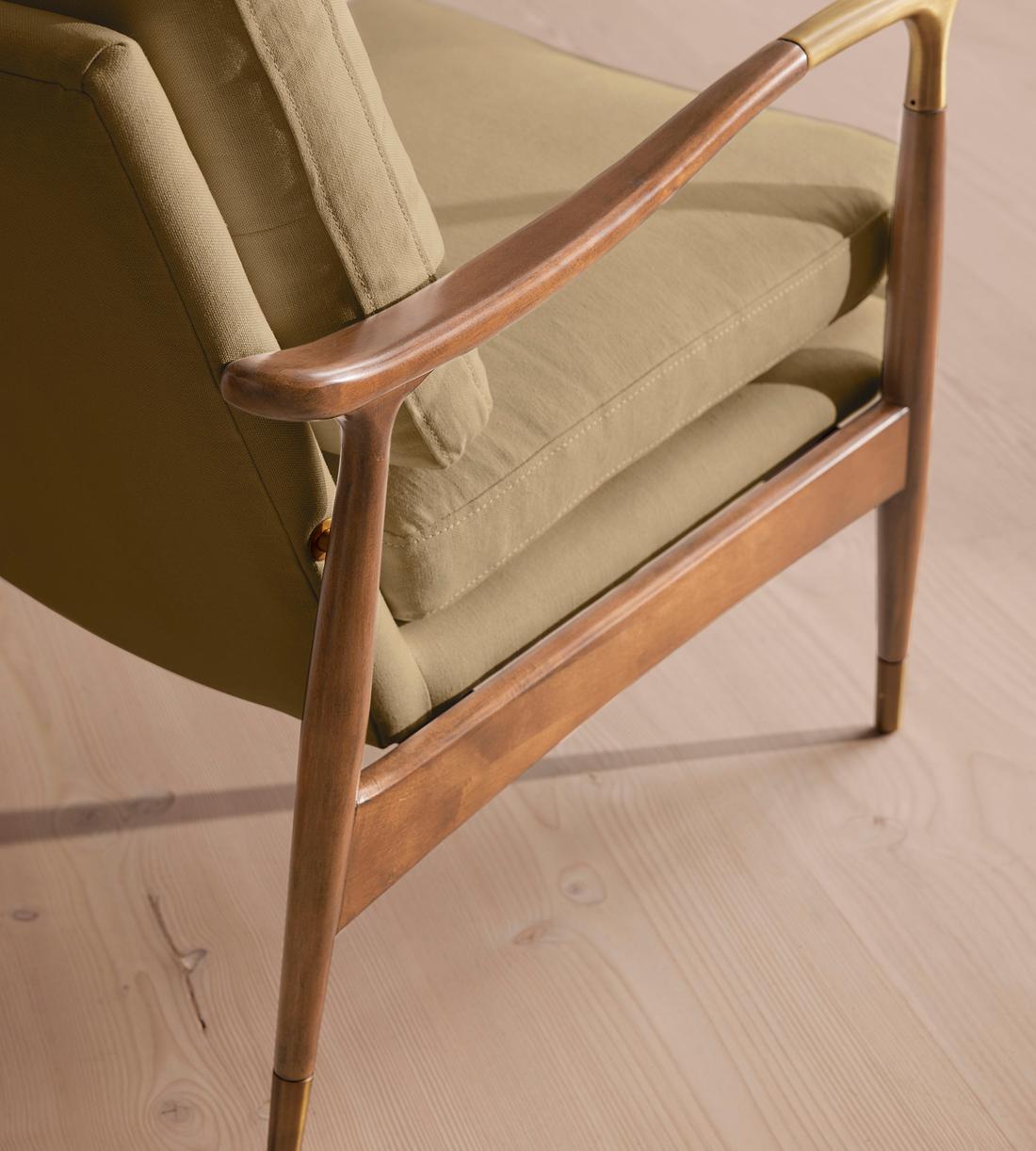 Theodore Oak Armchair - Linen - Wheat - Images - Image 8