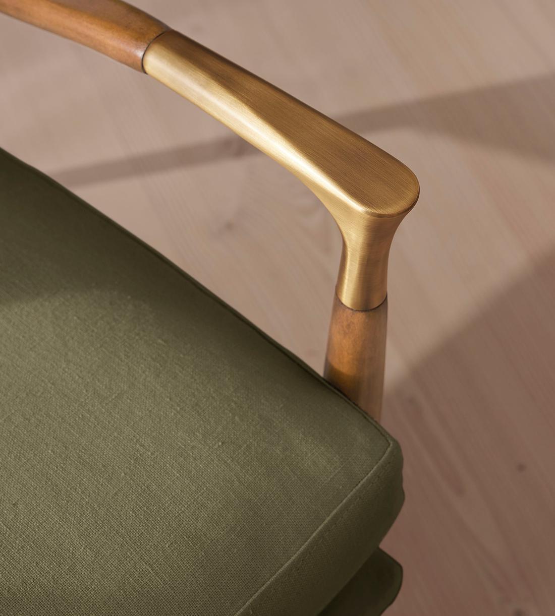 Theodore Oak Armchair - Linen - Sage - US - Images - Image 6