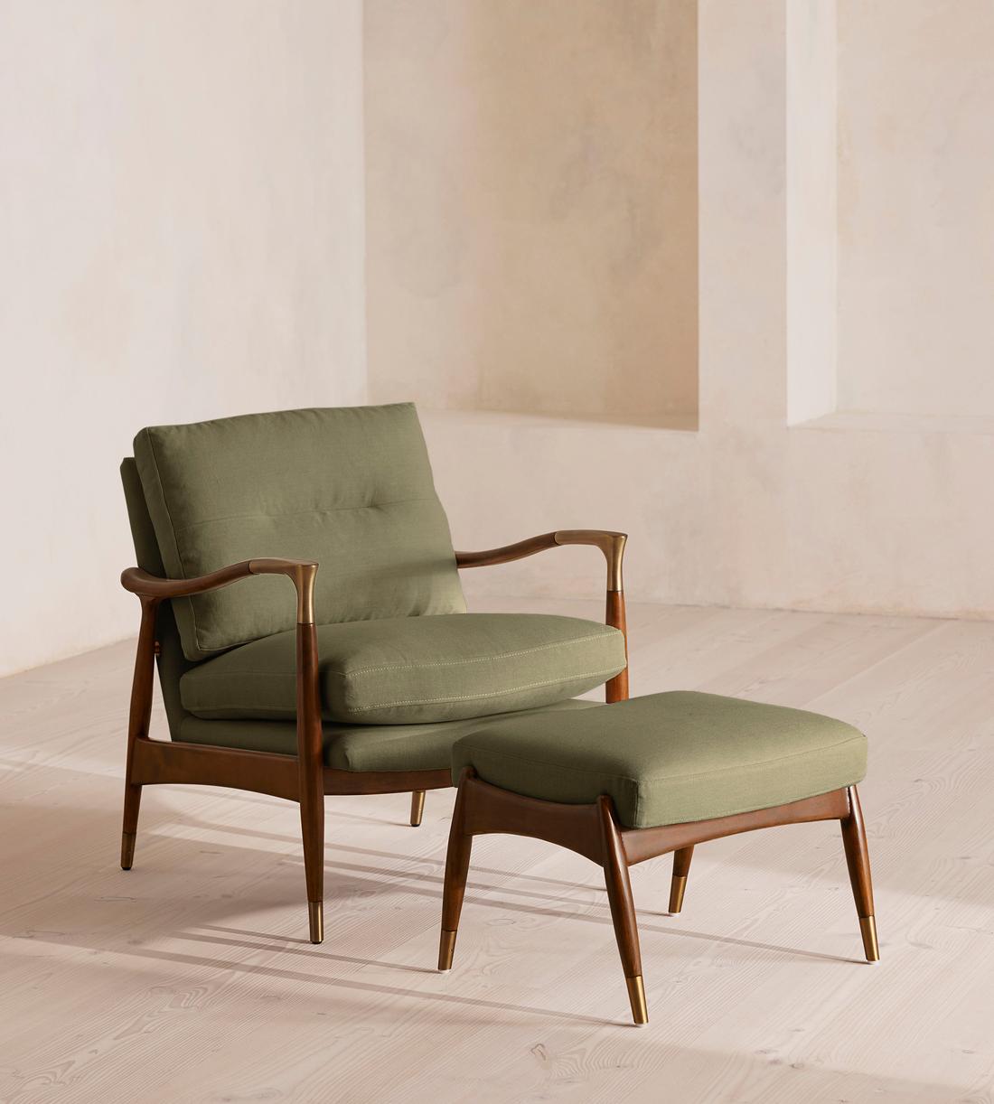 Theodore Armchair - Linen - Sage - Images - Image 5