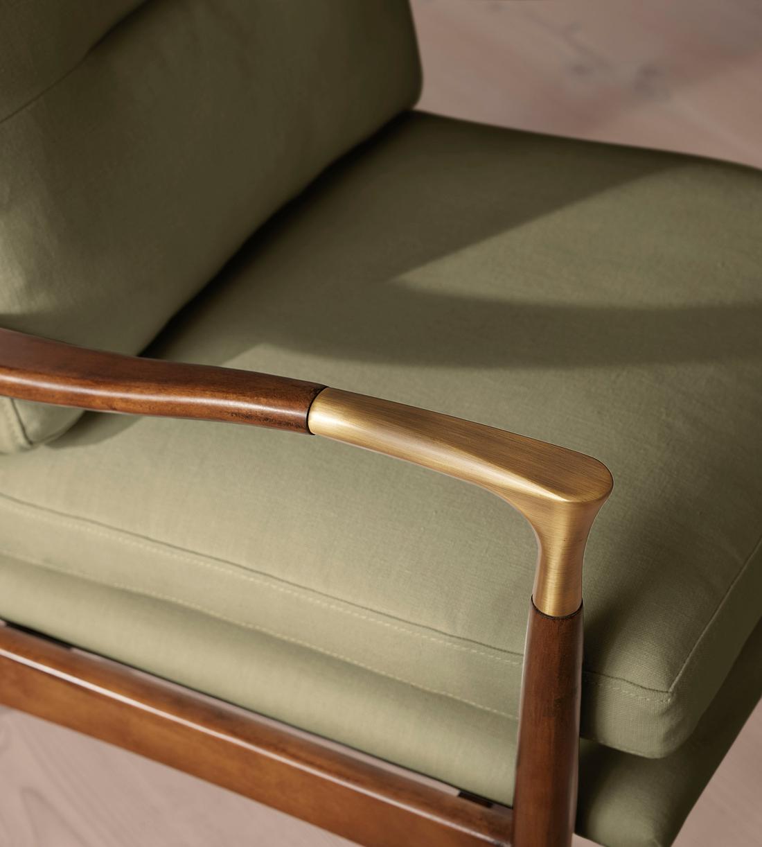 Theodore Armchair - Linen - Sage - Images - Image 7