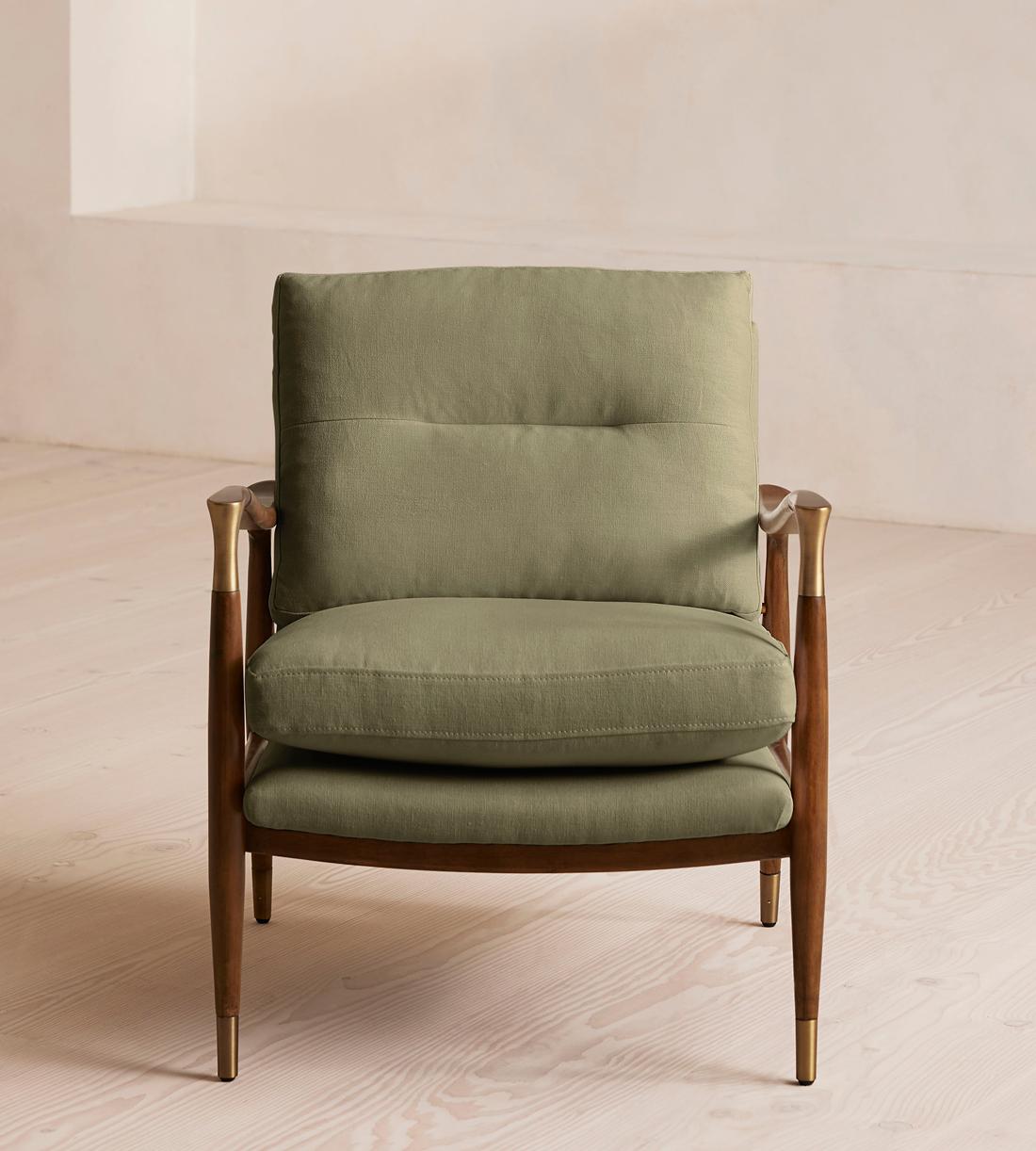 Theodore Armchair - Linen - Sage - US - Listing - Image 2