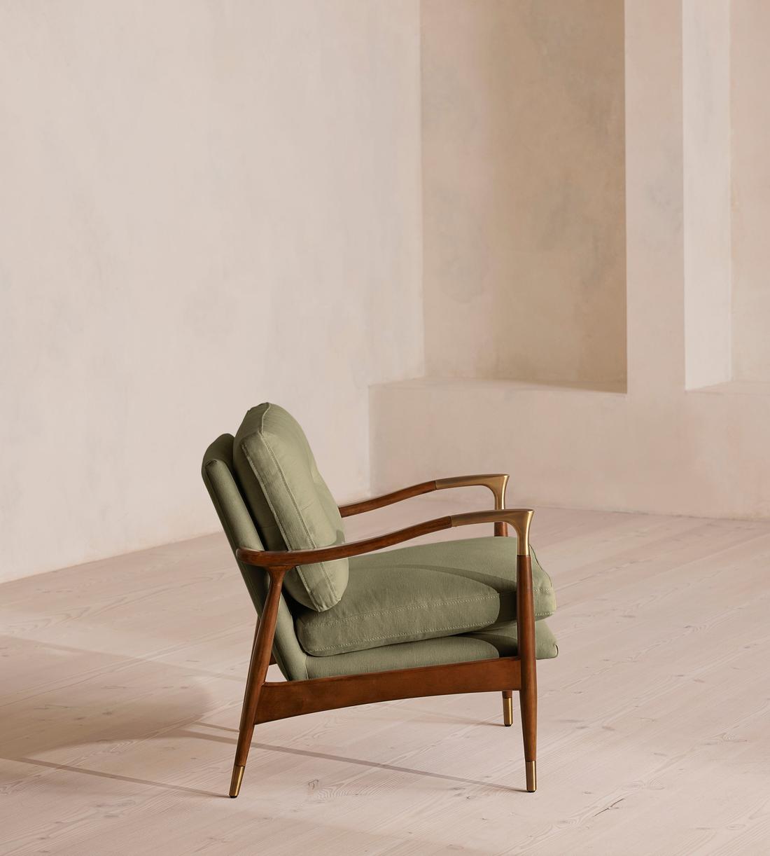 Theodore Armchair - Linen - Sage - US - Images - Image 3