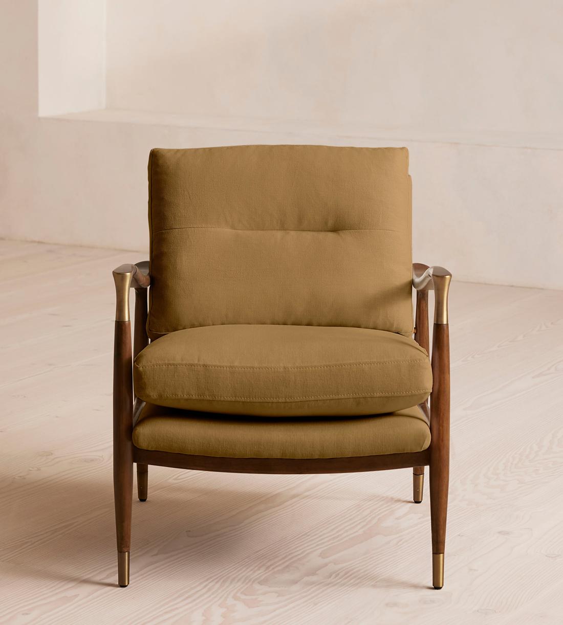 Theodore Armchair - Linen - Ochre - Listing - Image 2