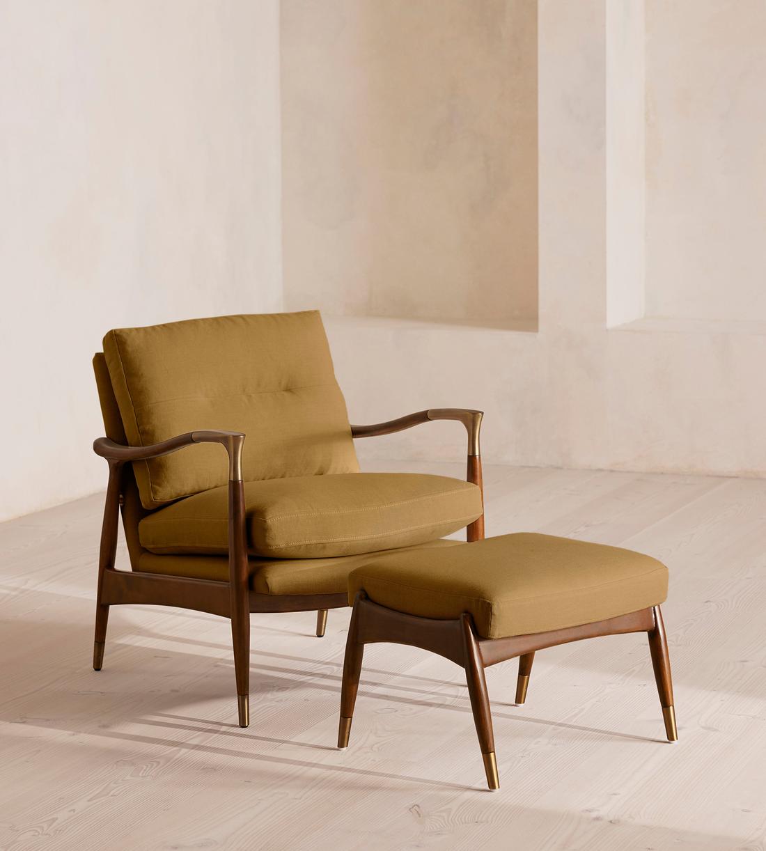 Theodore Armchair - Linen - Ochre - US - Images - Image 5