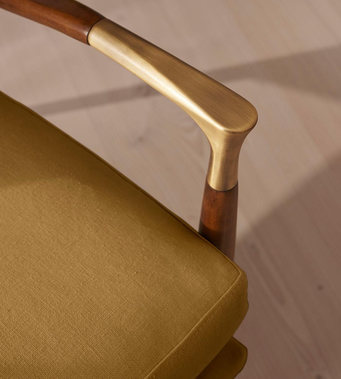Theodore Armchair - Linen - Ochre - US - Images - Image 6