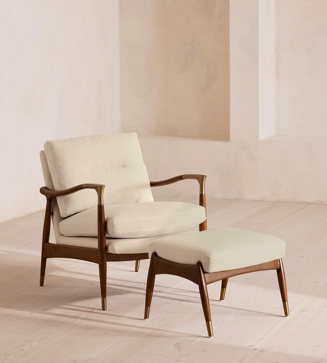 Theodore Armchair - Linen - Bisque - Images - Image 5