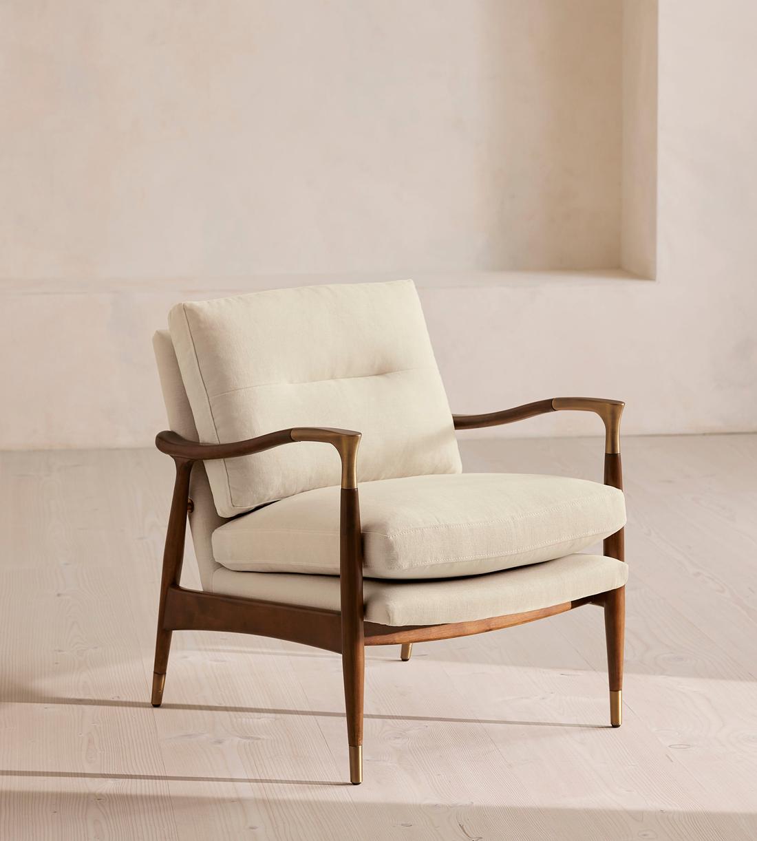 Theodore Armchair - Linen - Bisque - US - Listing - Image 1
