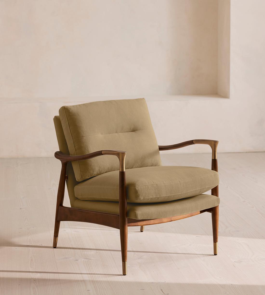 Theodore Armchair - Linen - Wheat - Listing - Image 1