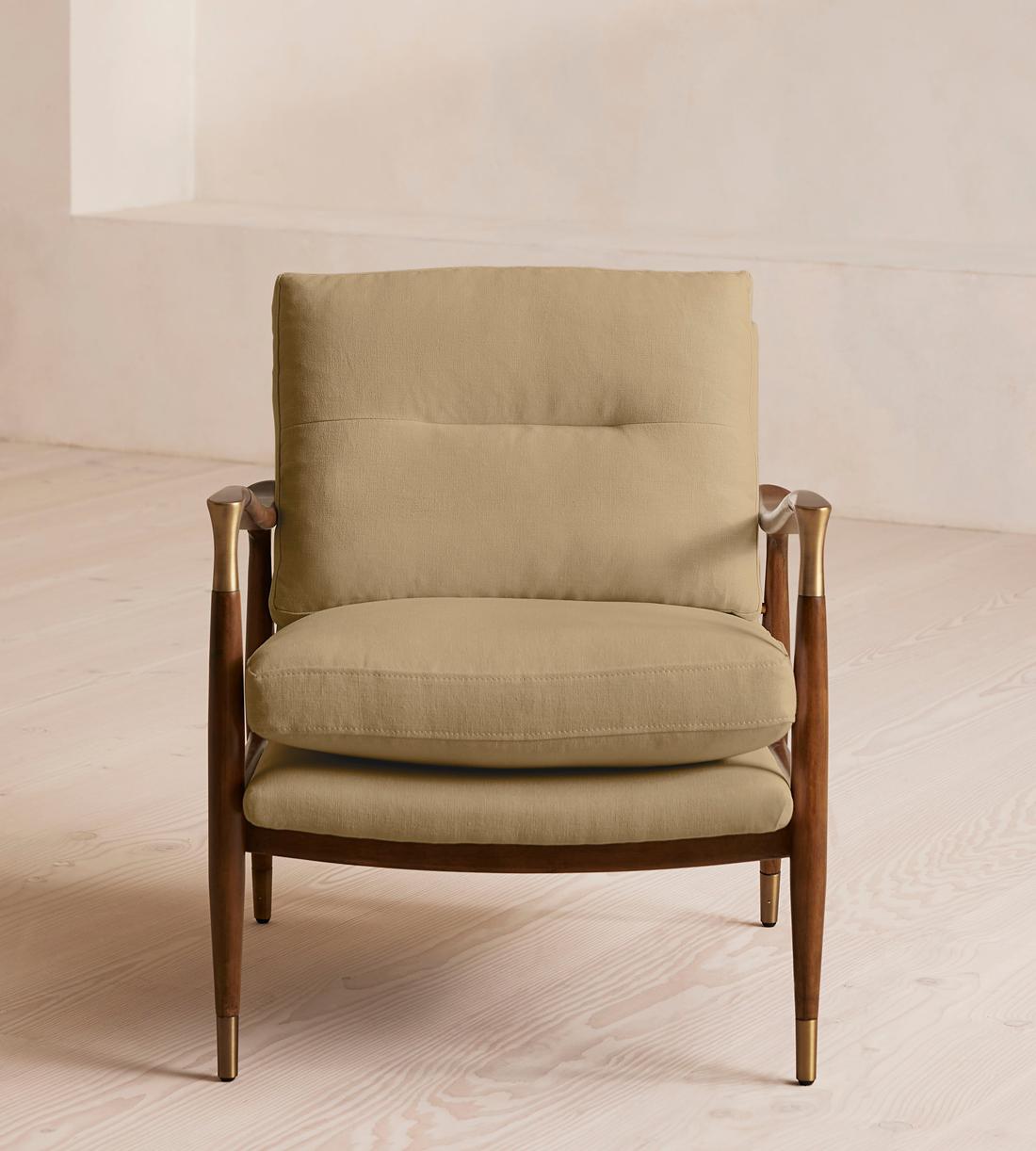 Theodore Armchair - Linen - Wheat - Listing - Image 2