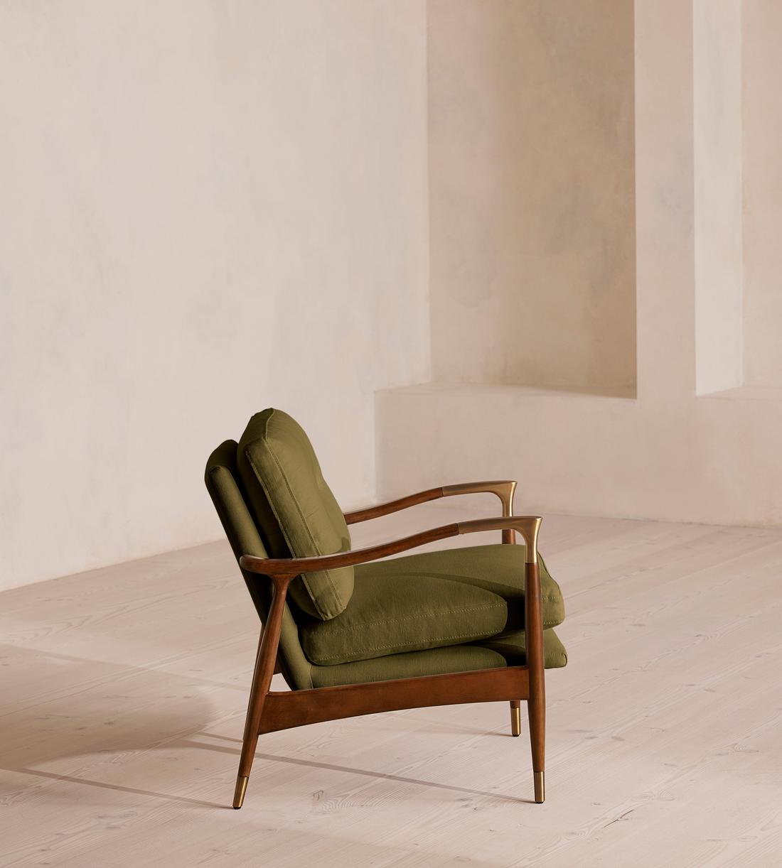 Theodore Armchair - Linen - Olive - US - Images - Image 3