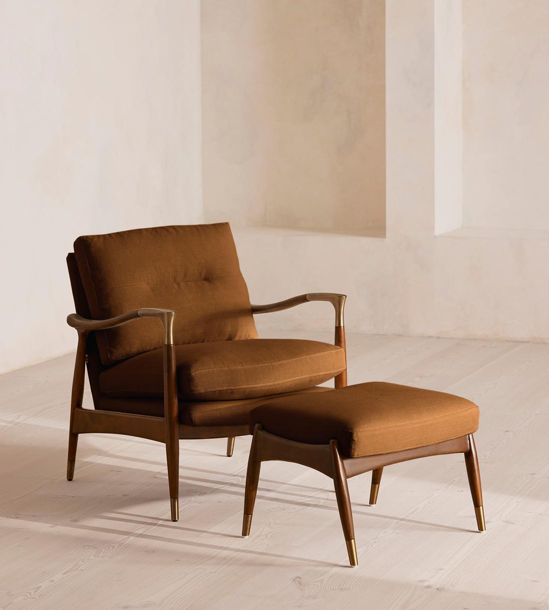 Theodore Armchair - Linen - Terracotta - UK - Images - Image 5