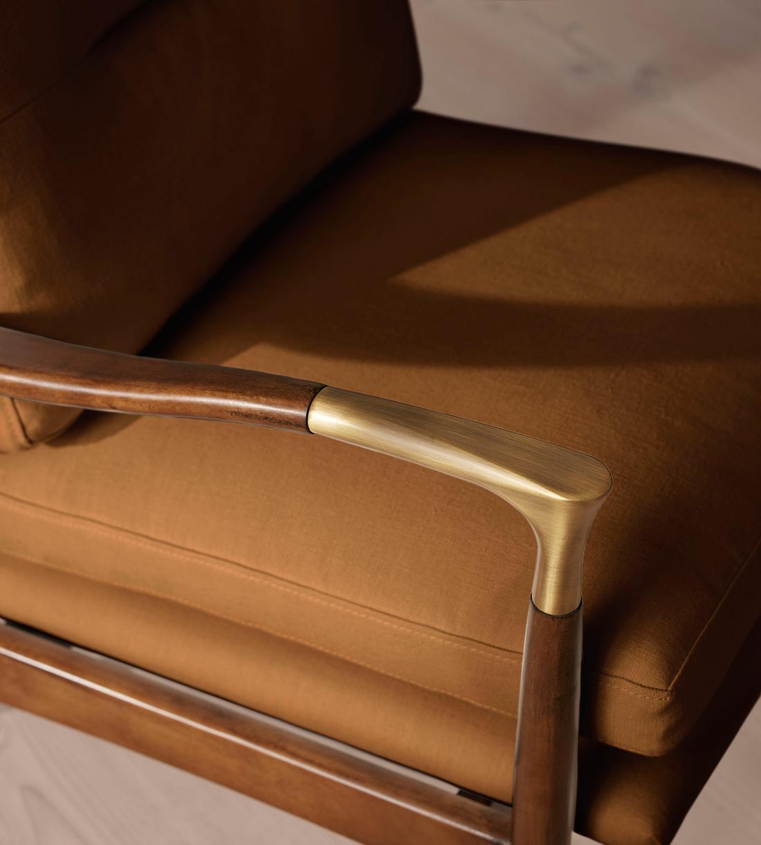 Theodore Armchair - Linen - Terracotta - UK - Images - Image 6