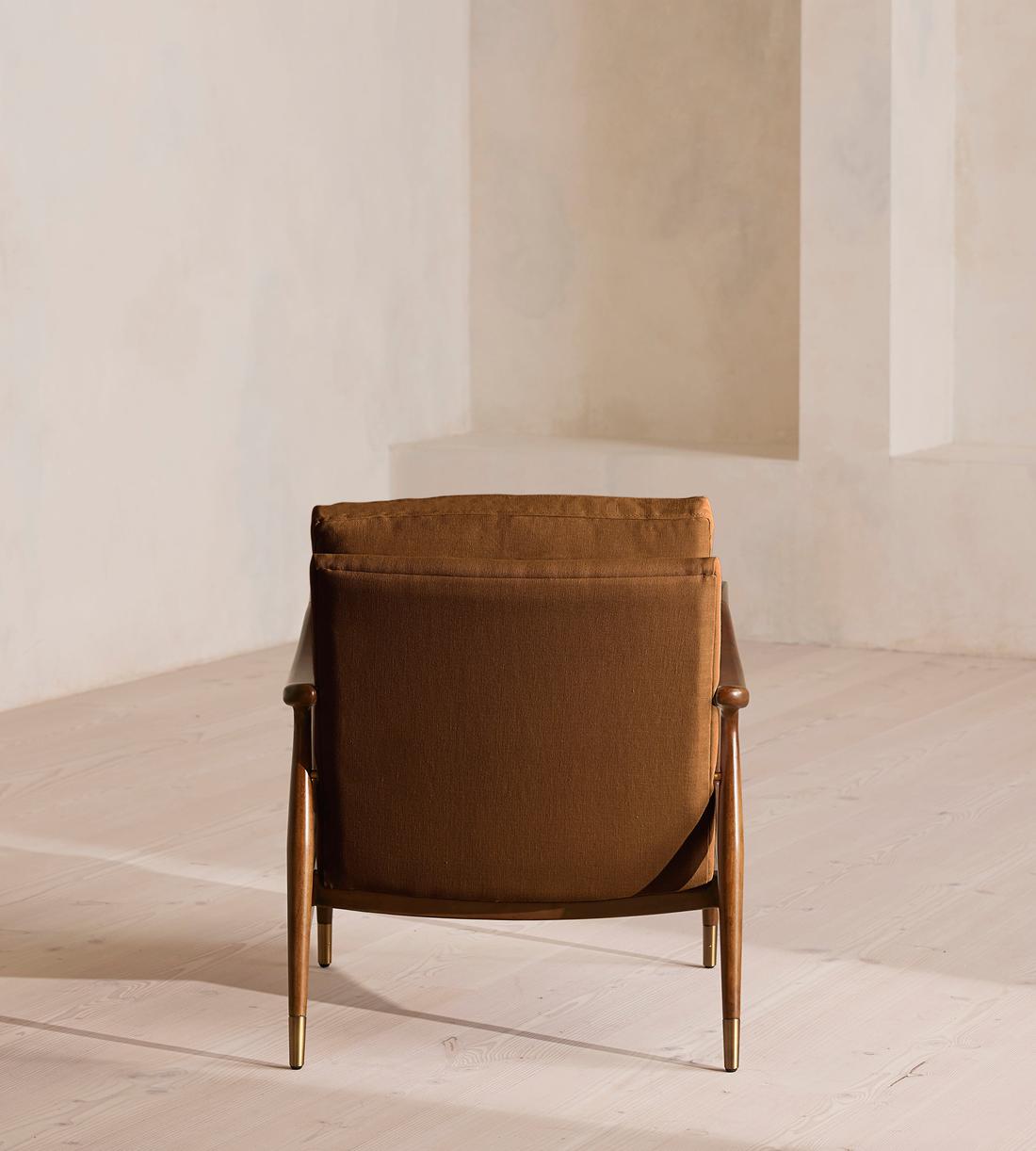 Theodore Armchair - Linen - Terracotta - US - Images - Image 4