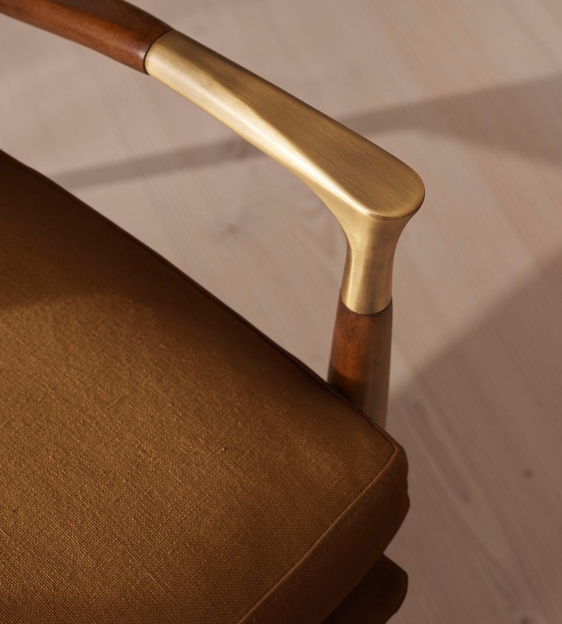 Theodore Armchair - Linen - Terracotta - US - Images - Image 5