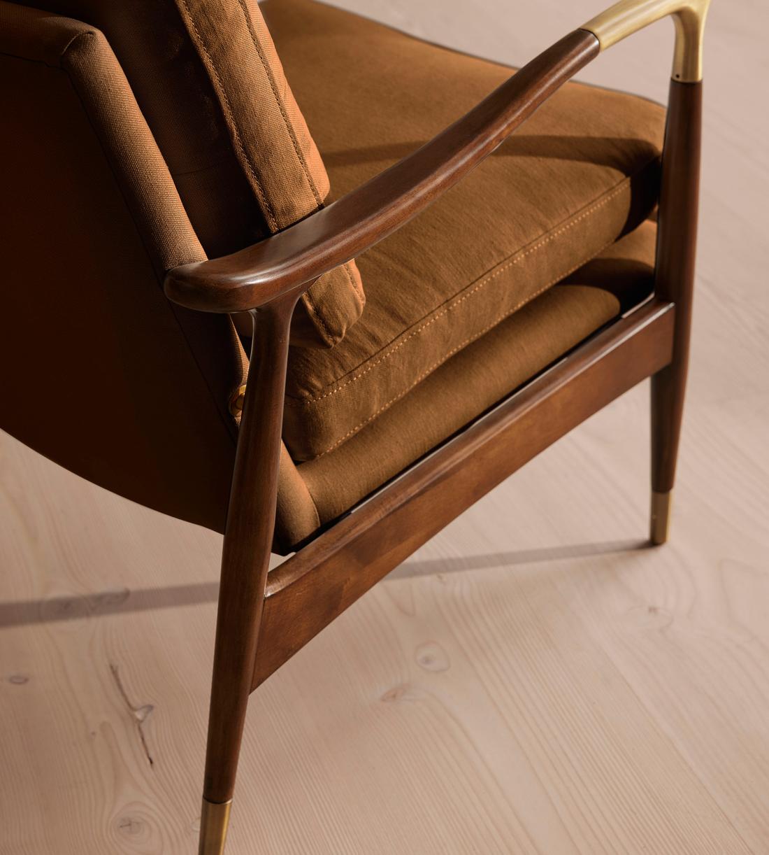 Theodore Armchair - Linen - Terracotta - US - Images - Image 7