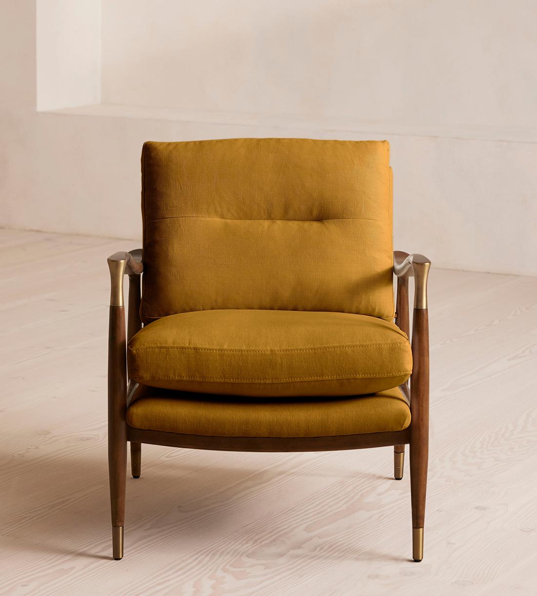 Theodore Armchair - Linen - Turmeric - US - Listing - Image 2