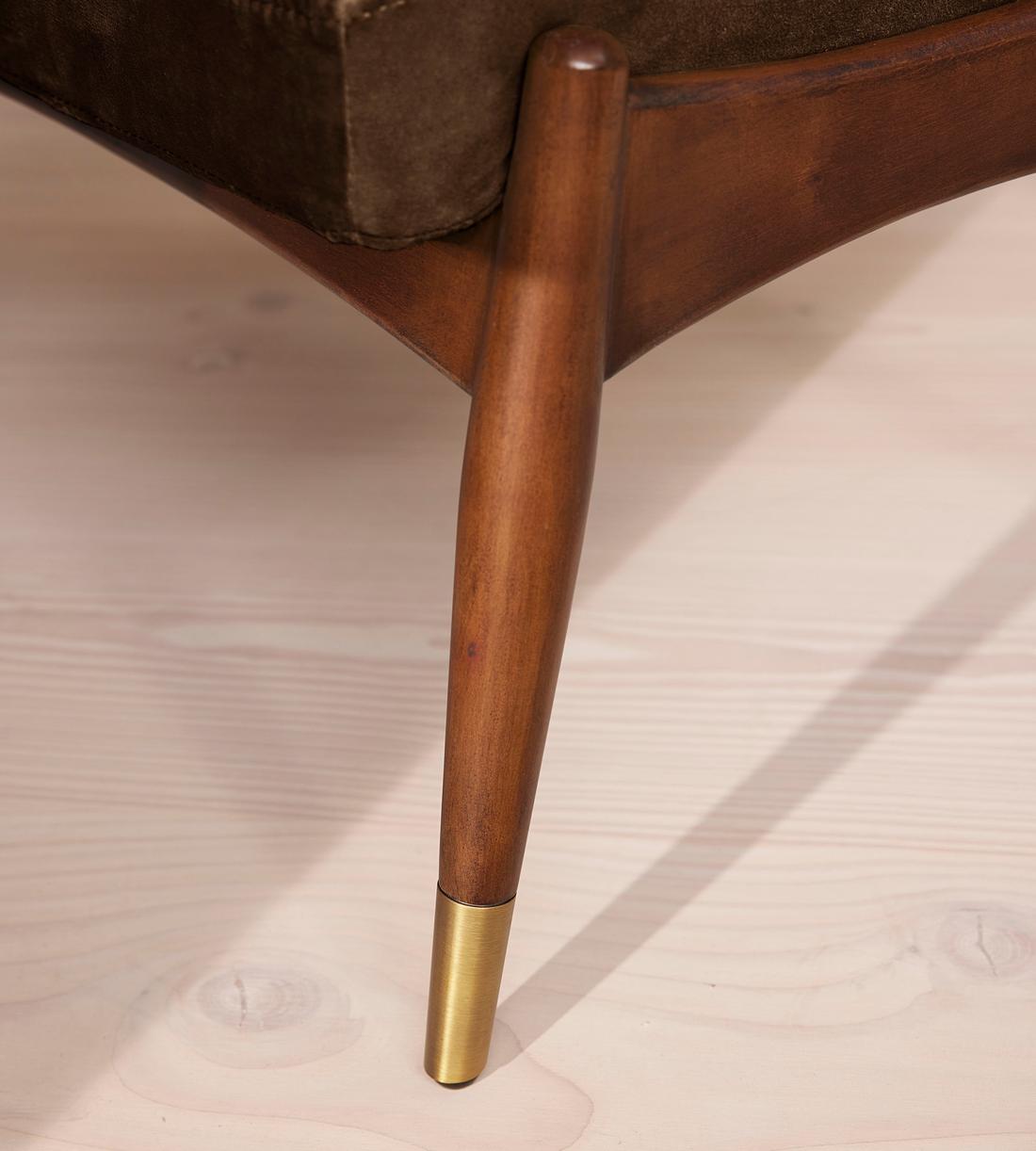Theodore Footstool - Velvet - Chocolate Brown - Images - Image 5