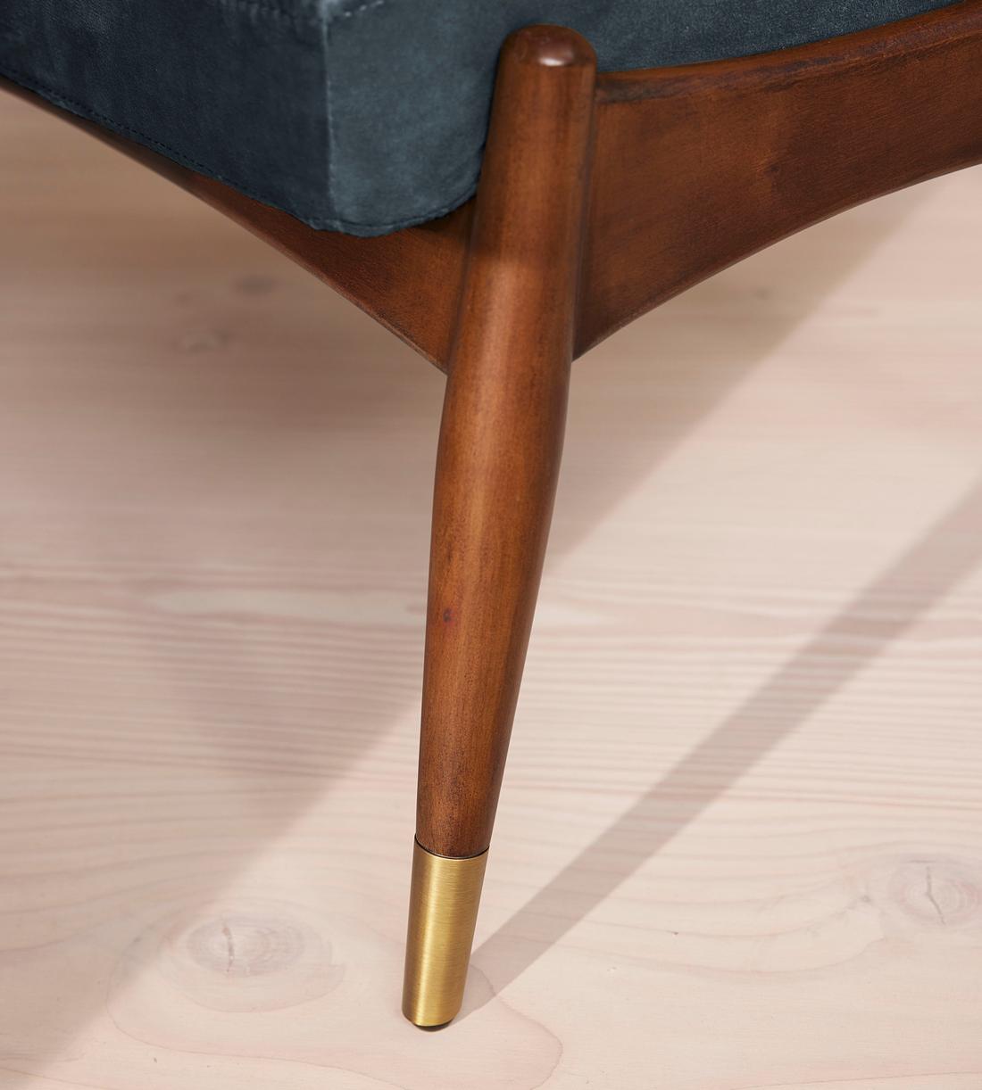 Theodore Footstool - Velvet - Grey Blue - Images - Image 5