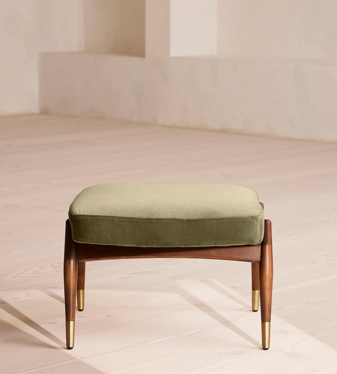 Theodore Footstool - Velvet - Lichen - Listing - Image 3