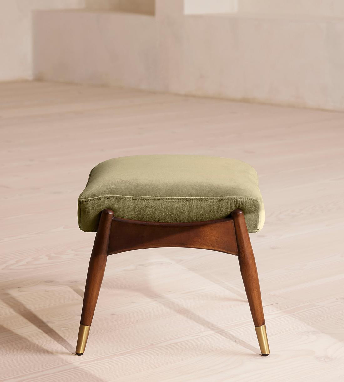 Theodore Footstool - Velvet - Lichen - Images - Image 4