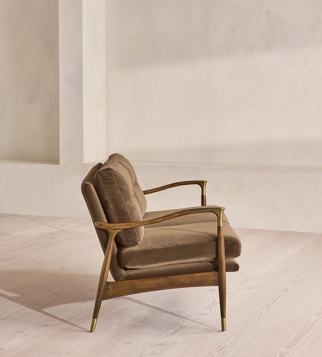 Theodore Two Seater Sofa - Velvet - Truffle - UK - Images - Image 3