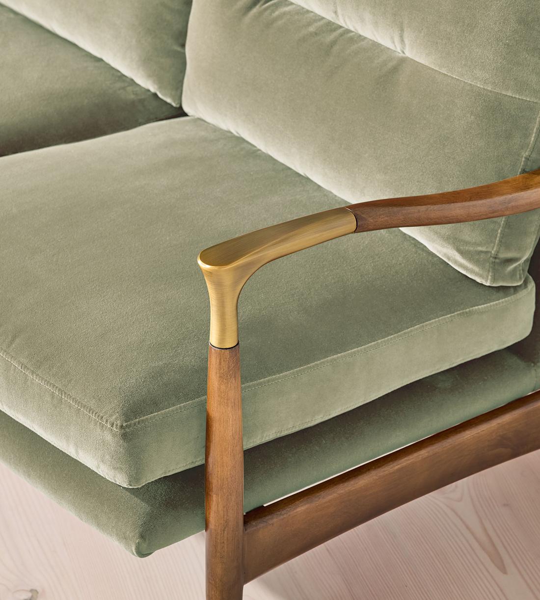 Theodore Two Seater Sofa - Velvet - Seafoam - UK - Images - Image 5