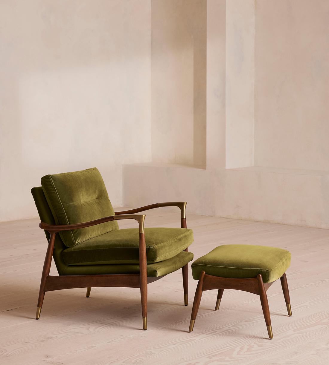 Theodore Armchair - Velvet - Olive - Images - Image 4