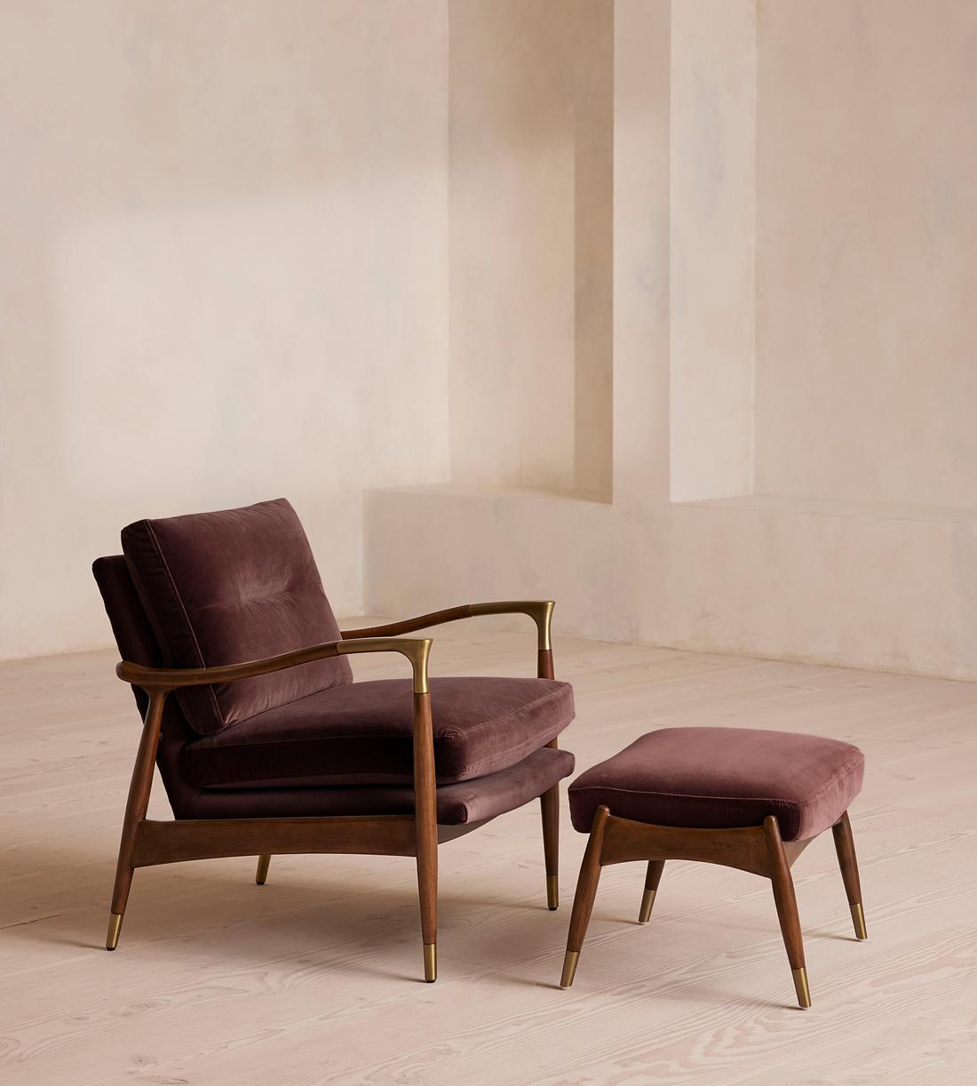 Theodore Armchair - Velvet - Aubergine - US - Images - Image 4