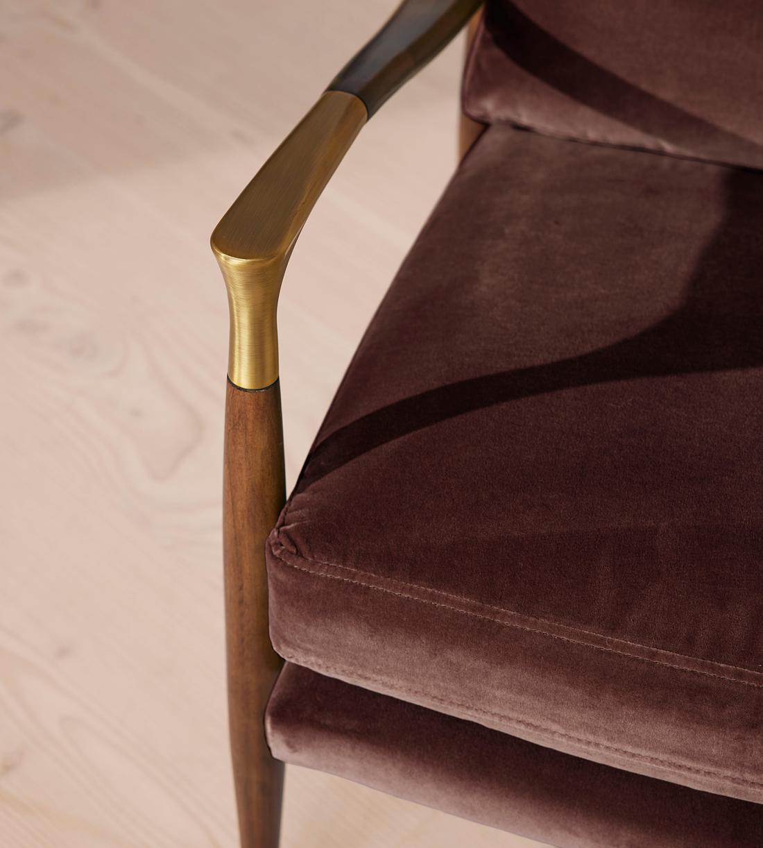 Theodore Armchair - Velvet - Aubergine - US - Images - Image 5
