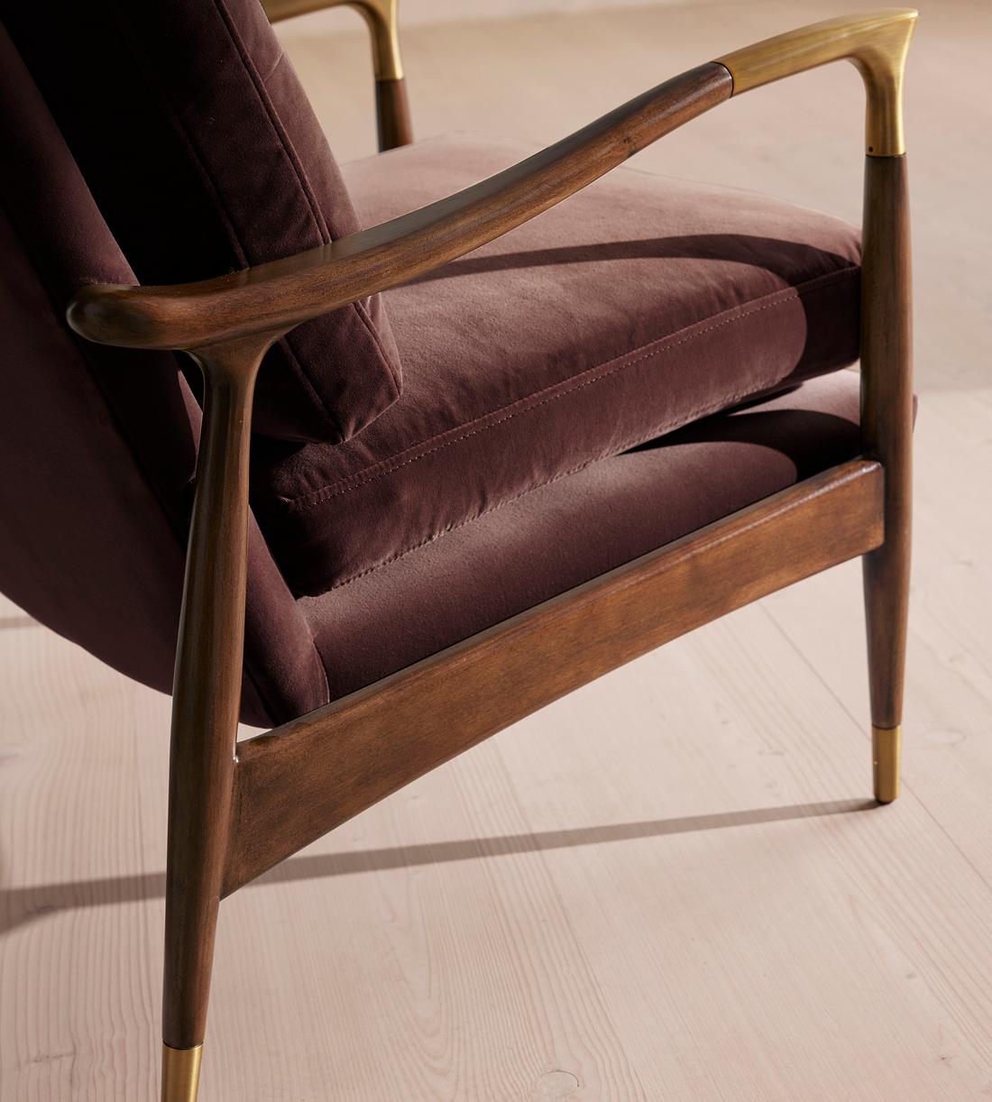 Theodore Armchair - Velvet - Aubergine - US - Images - Image 6