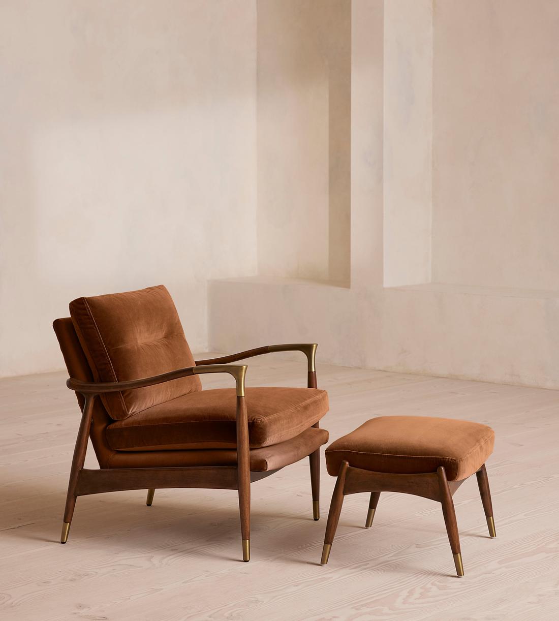 Theodore Armchair - Velvet - Cinnamon - US - Images - Image 4