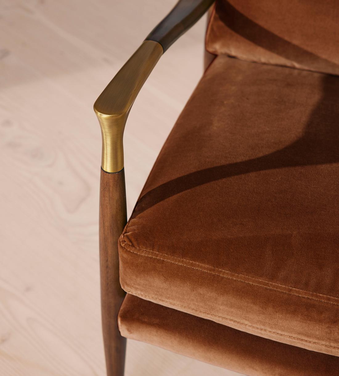 Theodore Armchair - Velvet - Cinnamon - US - Images - Image 5