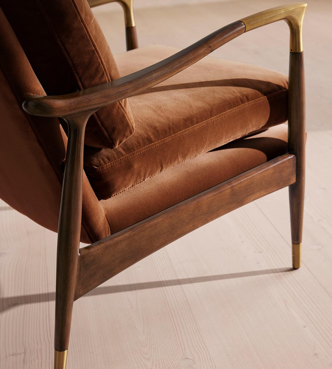 Theodore Armchair - Velvet - Cinnamon - US - Images - Image 6