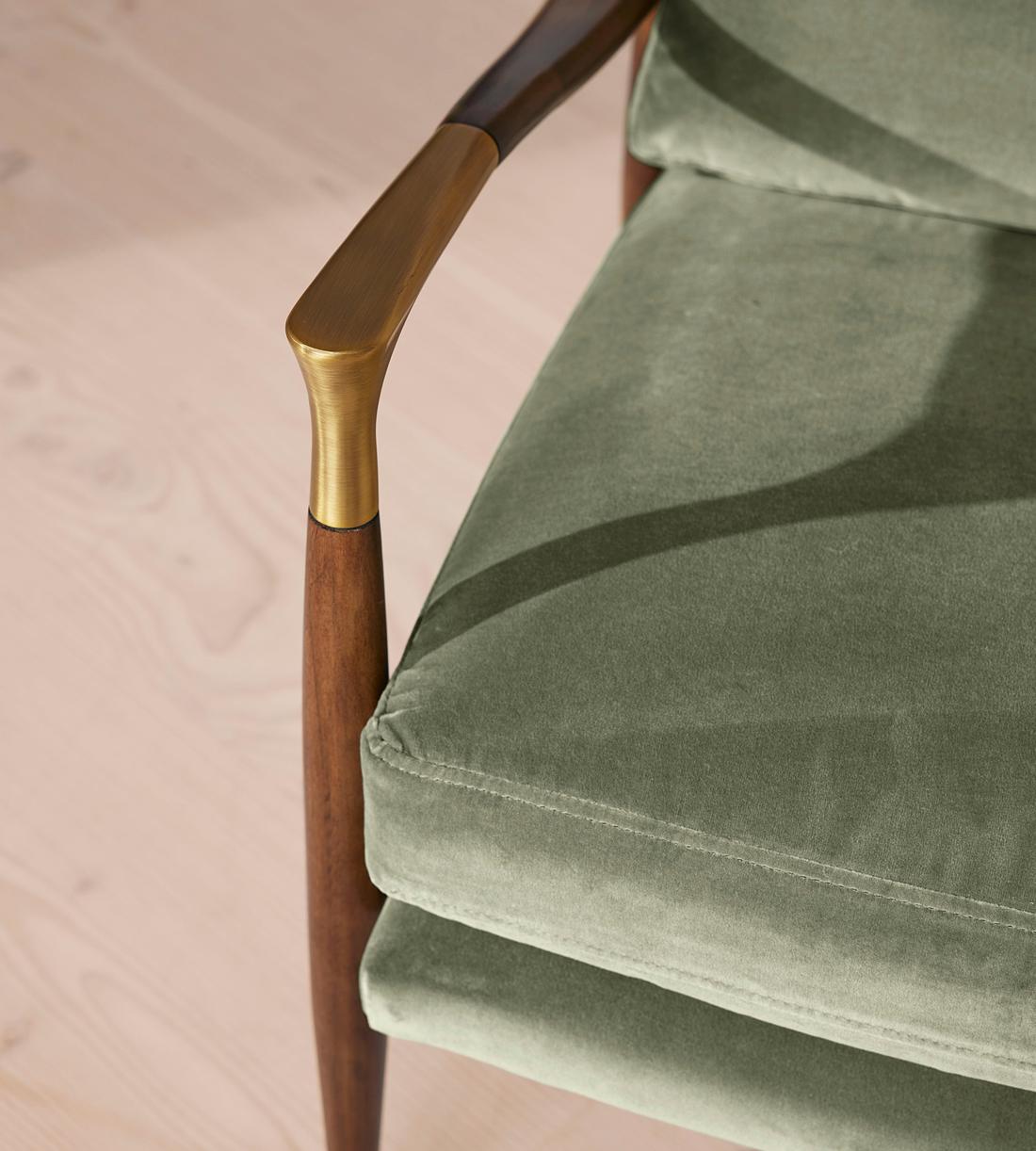 Theodore Armchair - Velvet - Seafoam - US - Images - Image 5