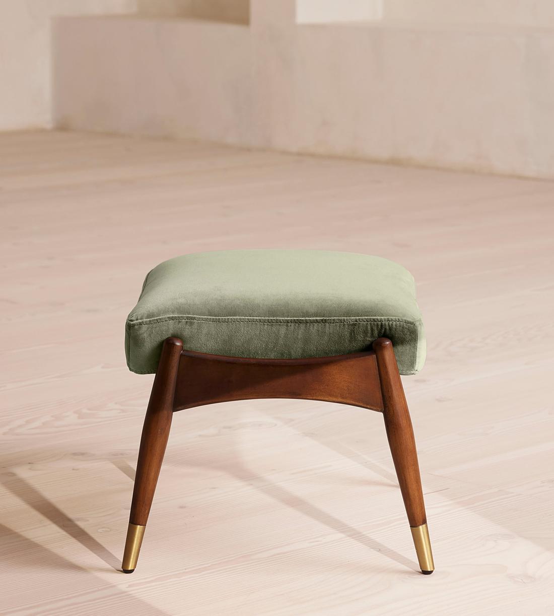 Theodore Footstool - Velvet - Seafoam - UK - Images - Image 3