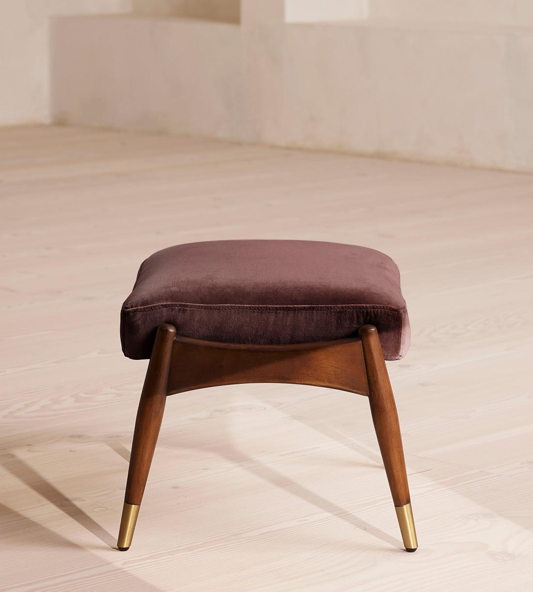 Theodore Footstool - Velvet - Aubergine - US - Images - Image 3