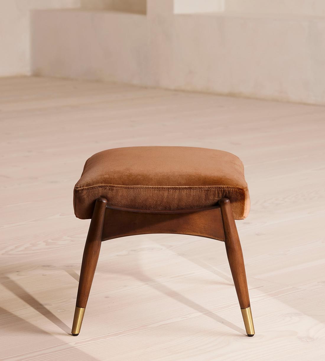 Theodore Footstool - Velvet - Cinnamon - UK - Images - Image 3