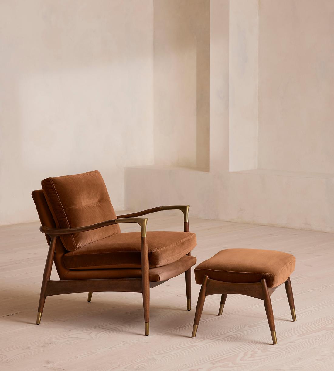 Theodore Footstool - Velvet - Cinnamon - US - Images - Image 4