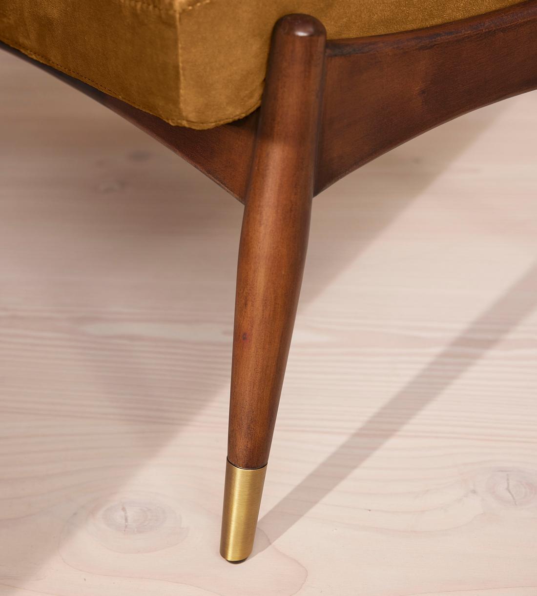 Theodore Footstool - Velvet - Mustard - Images - Image 5