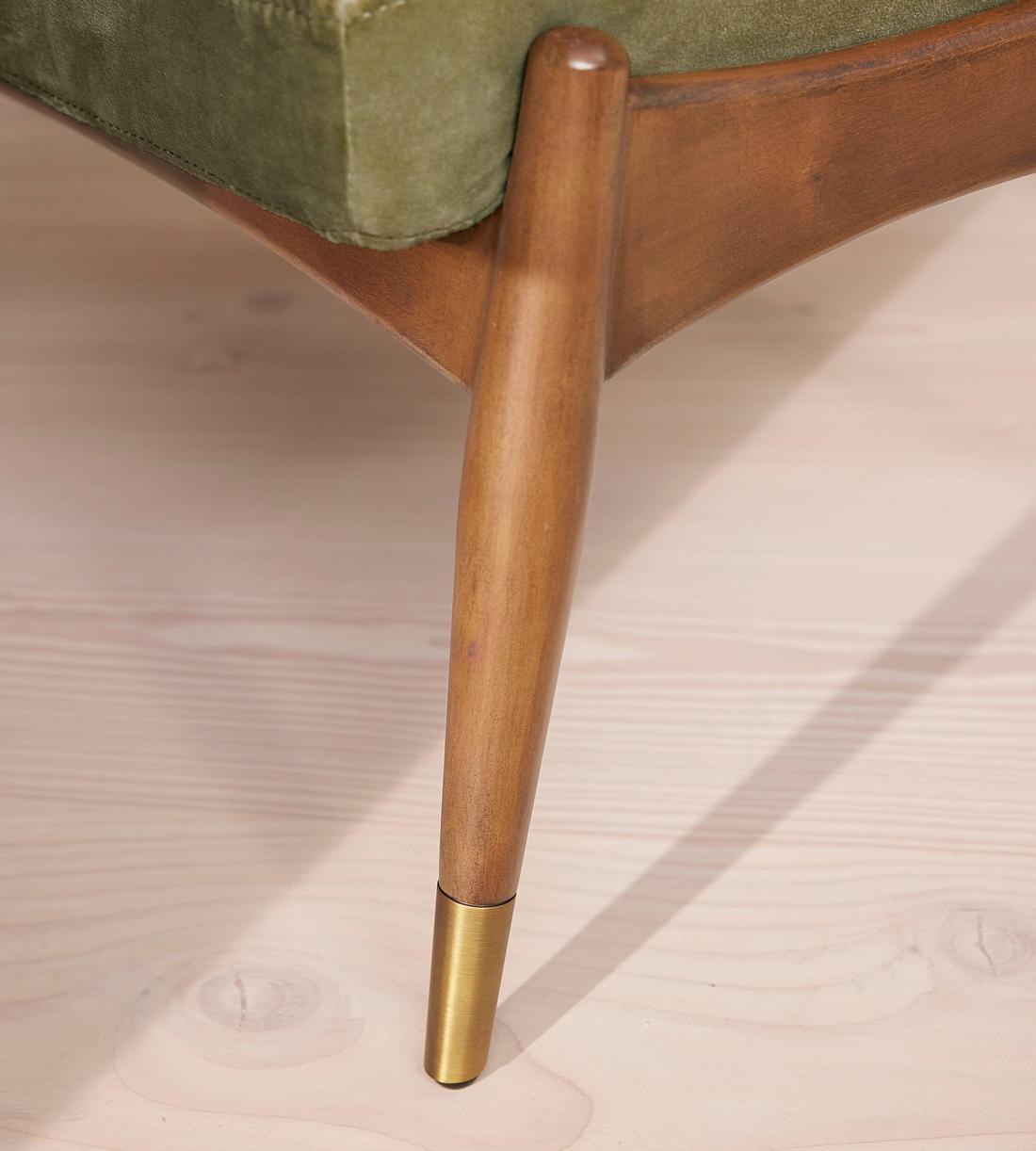 Theodore Oak Footstool Velvet Lichen - Images - Image 5