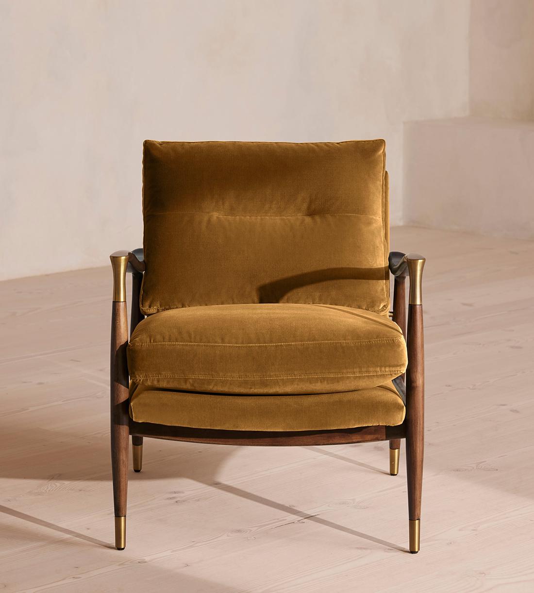 Theodore Armchair - Velvet - Mustard - US - Listing - Image 2