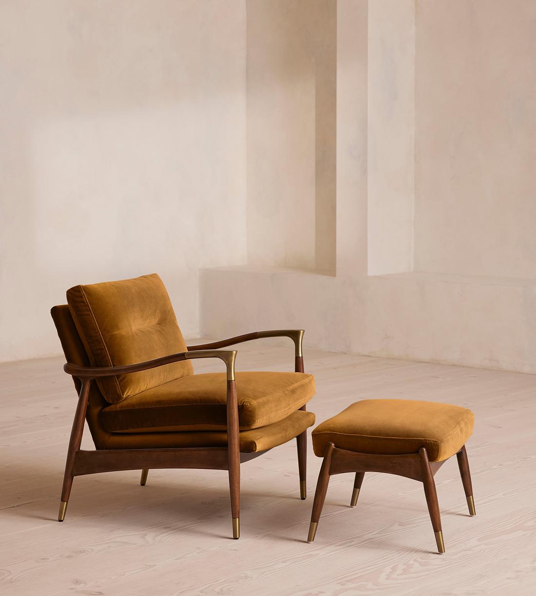 Theodore Armchair - Velvet - Mustard - US - Images - Image 4