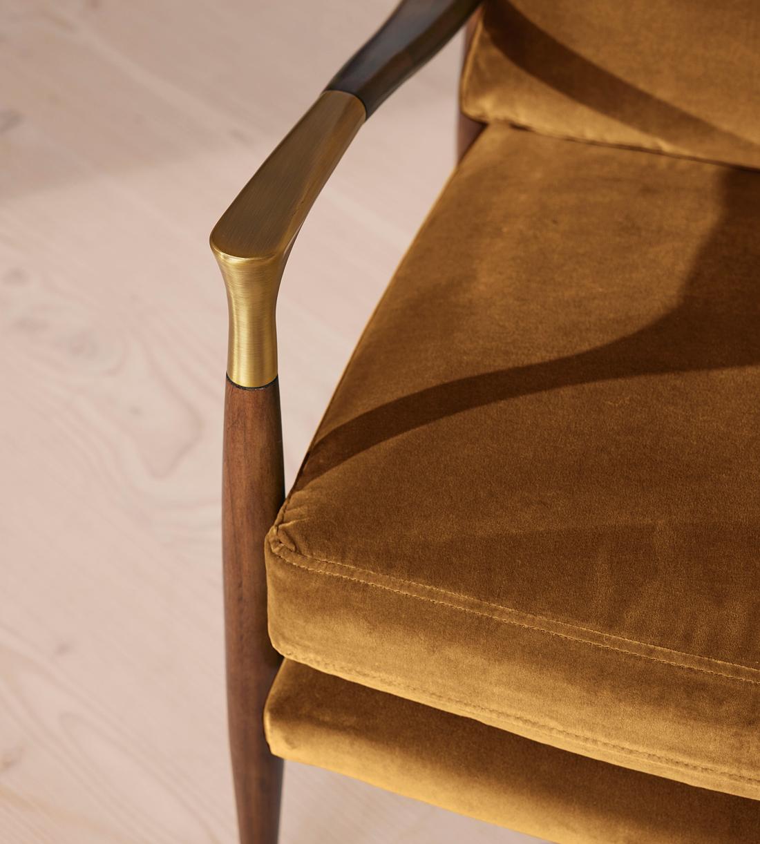 Theodore Armchair - Velvet - Mustard - US - Images - Image 5