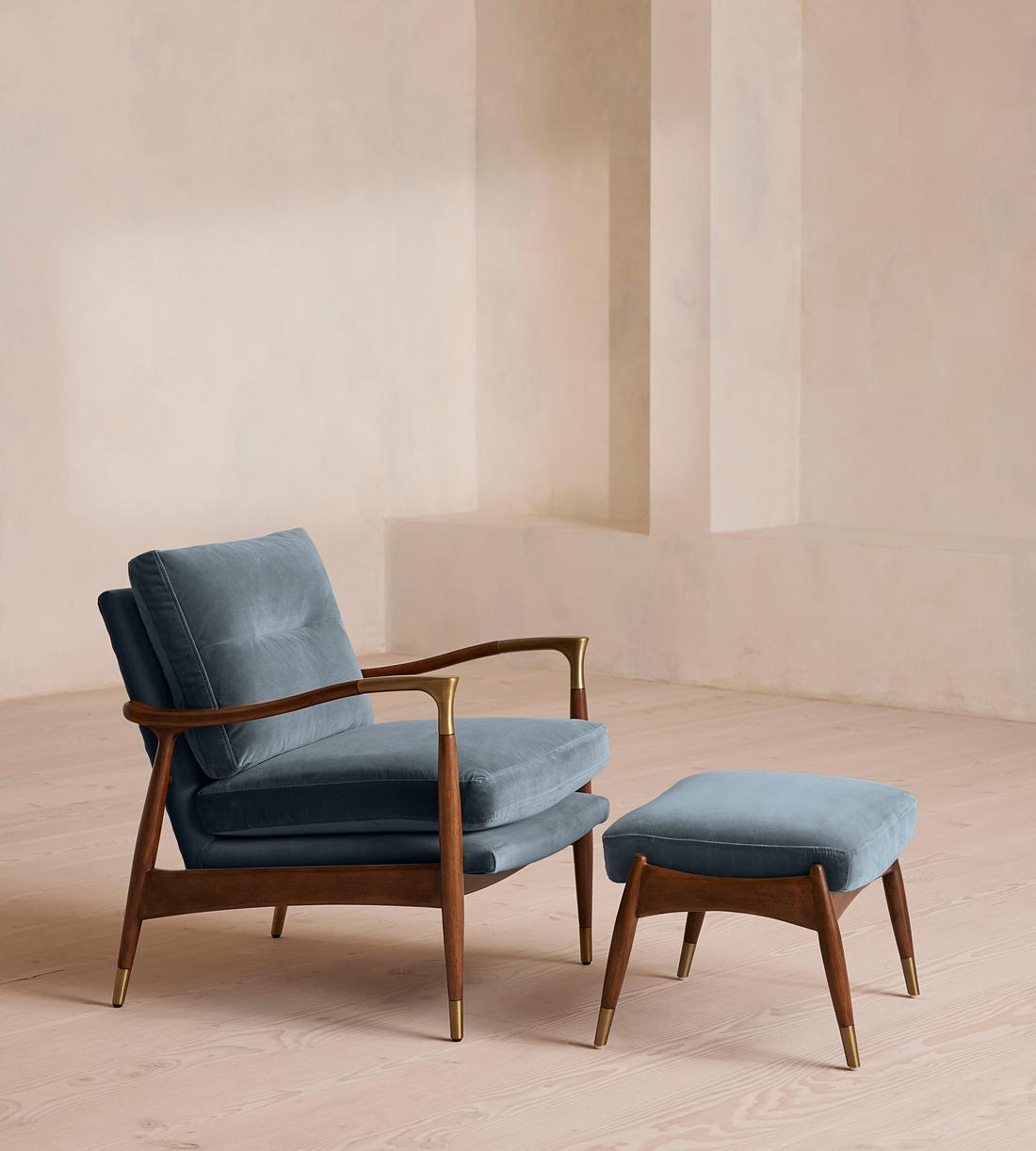 Theodore Armchair - Velvet - Grey Blue - US - Images - Image 7