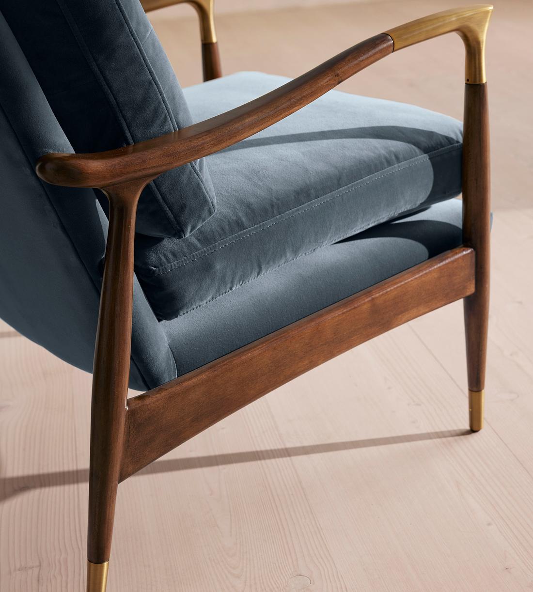 Theodore Armchair - Velvet - Grey Blue - US - Images - Image 9